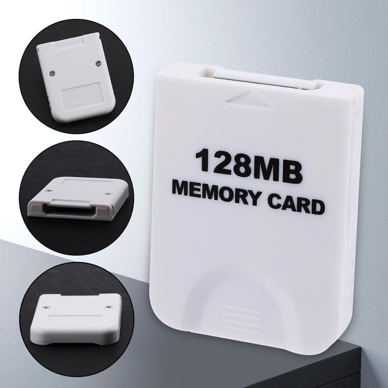 Gallipower 128MB(2043 Blocks) Game Memory Card,Game at Cube Memory Card,Game-at-Cube Memory Cards Compatible forNintendo/Wii Original Console Accessory Kits(White) - Image 3